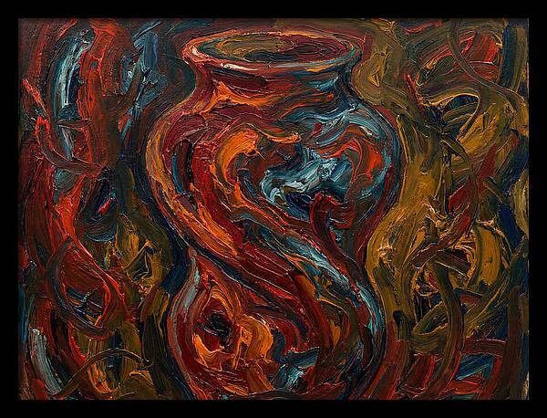 Decorative Vase In Expressionist Style