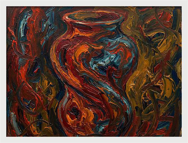Decorative Vase In Expressionist Style