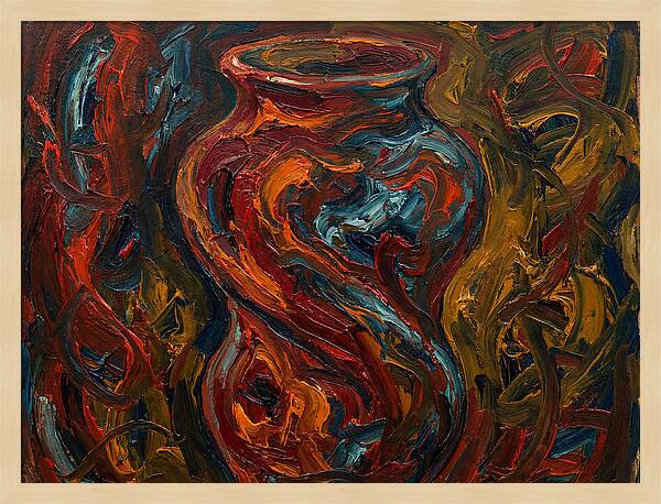 Decorative Vase In Expressionist Style