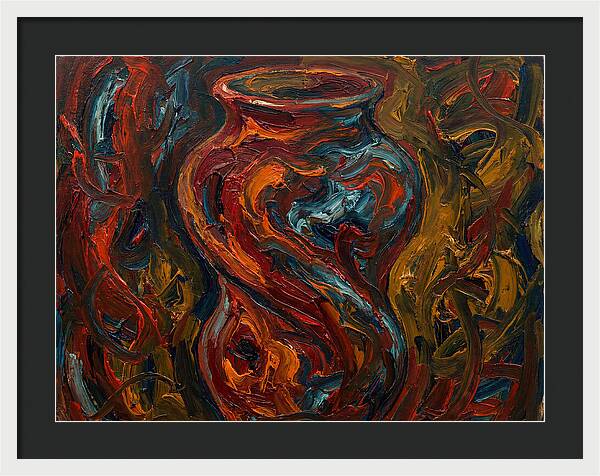Decorative Vase In Expressionist Style