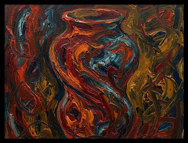 Decorative Vase In Expressionist Style