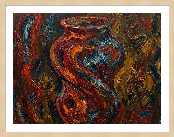 Decorative Vase In Expressionist Style