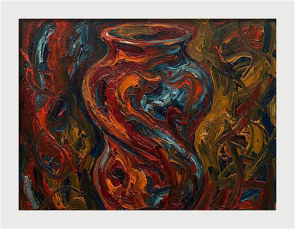 Decorative Vase In Expressionist Style