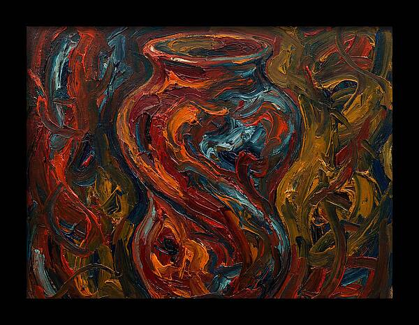 Decorative Vase In Expressionist Style