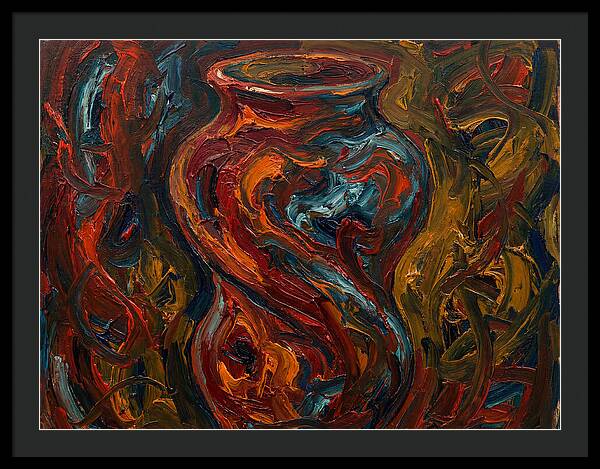 Decorative Vase In Expressionist Style