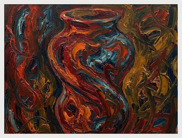 Decorative Vase In Expressionist Style