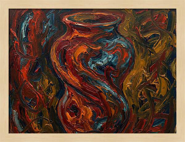 Decorative Vase In Expressionist Style