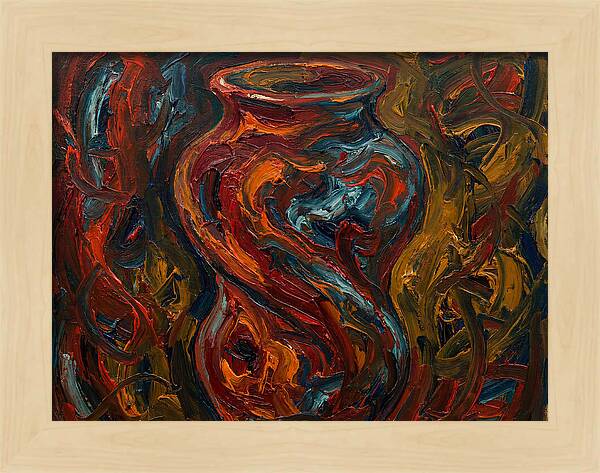 Decorative Vase In Expressionist Style