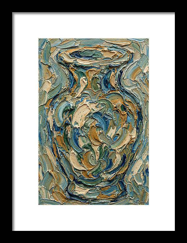 Decorative Vase In Textured Swirls
