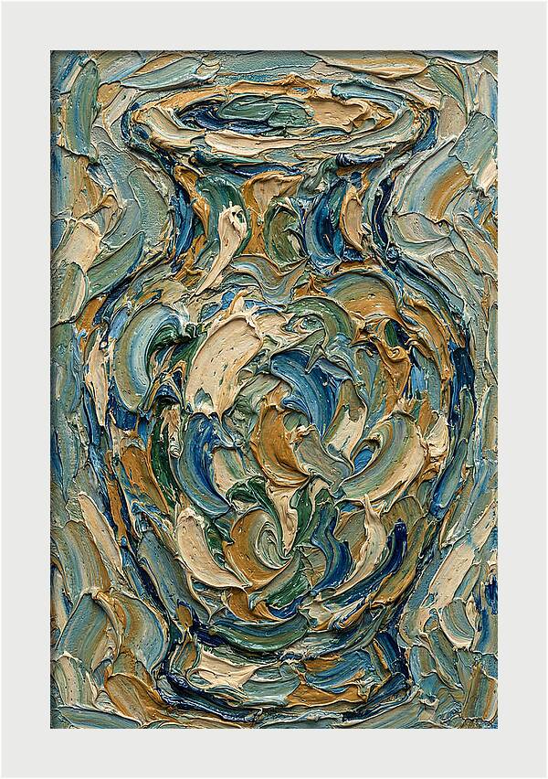 Decorative Vase In Textured Swirls