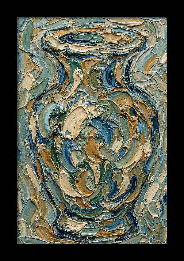 Decorative Vase In Textured Swirls