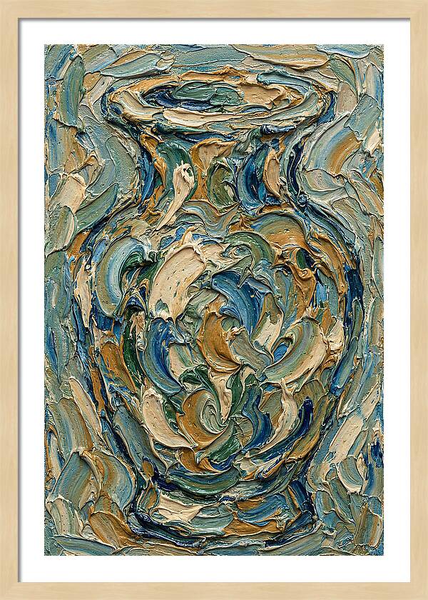 Decorative Vase In Textured Swirls