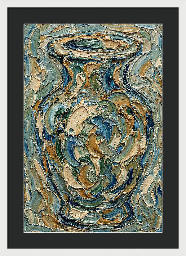 Decorative Vase In Textured Swirls