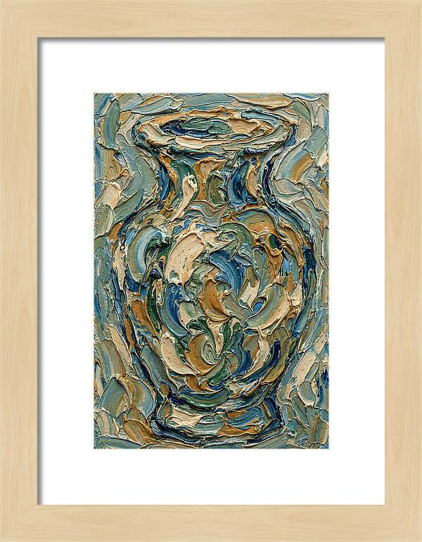 Decorative Vase In Textured Swirls