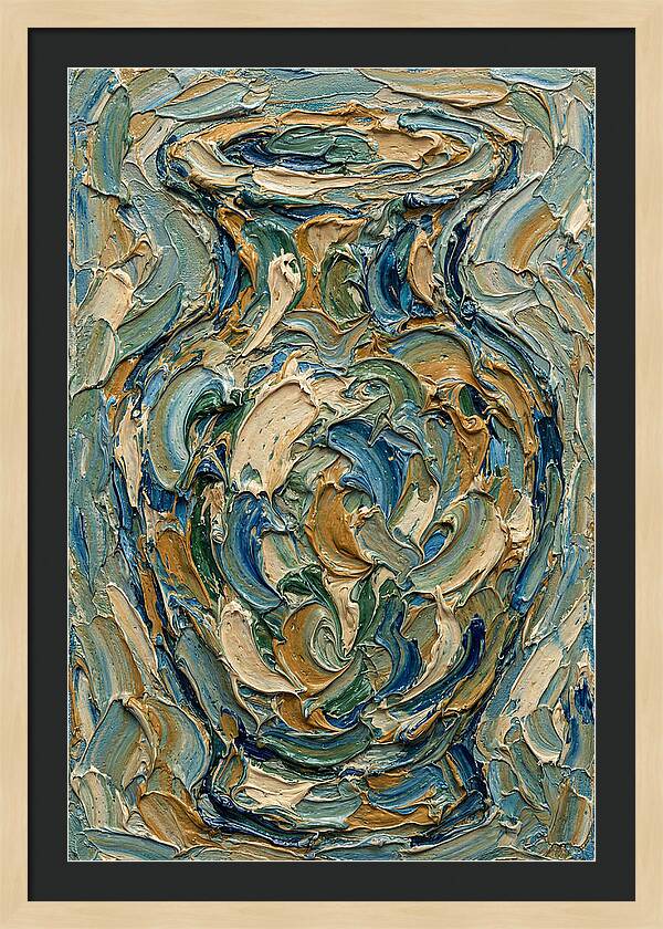 Decorative Vase In Textured Swirls