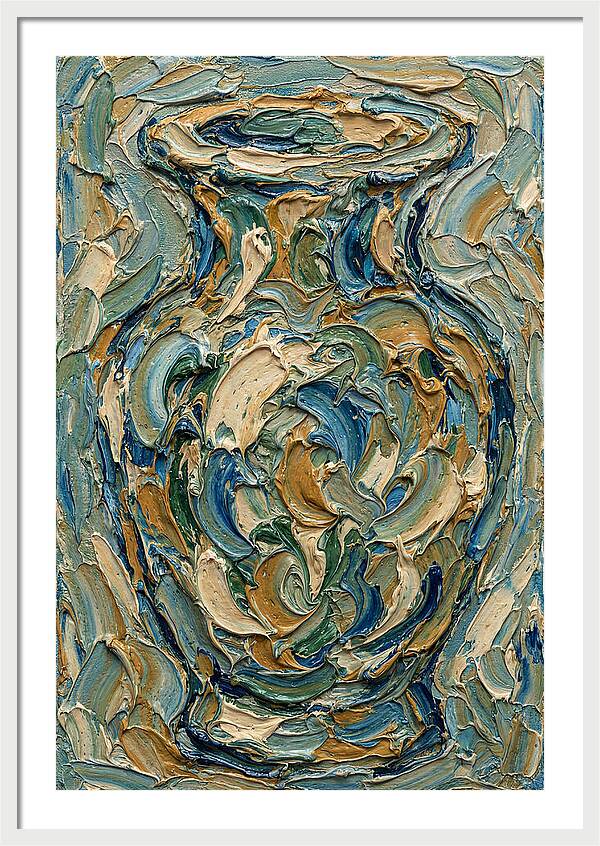 Decorative Vase In Textured Swirls