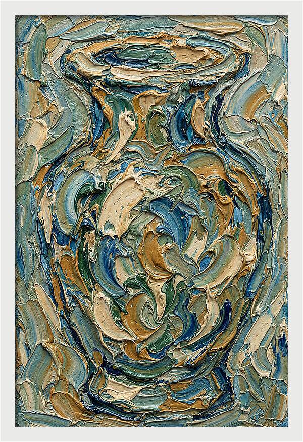 Decorative Vase In Textured Swirls