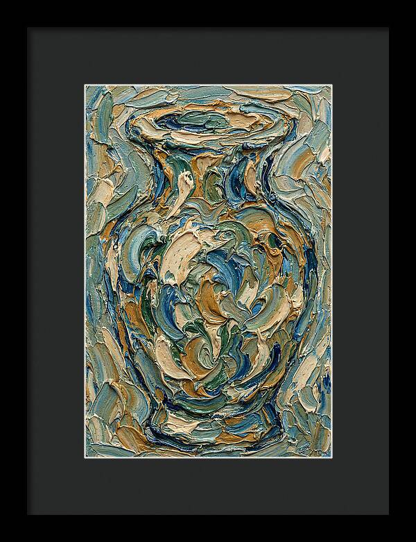 Decorative Vase In Textured Swirls