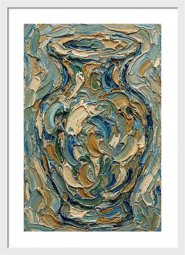Decorative Vase In Textured Swirls