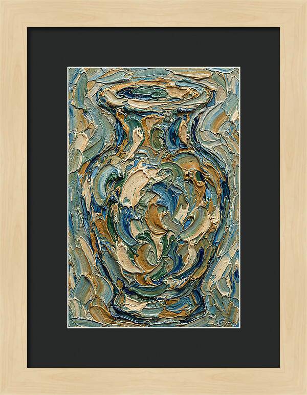 Decorative Vase In Textured Swirls