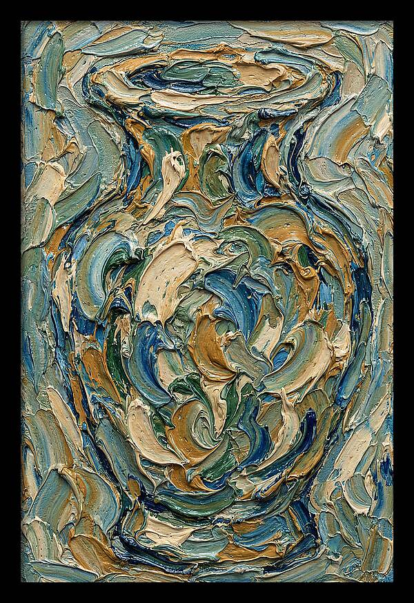 Decorative Vase In Textured Swirls