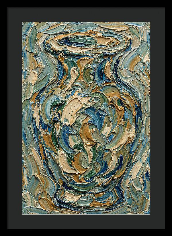 Decorative Vase In Textured Swirls