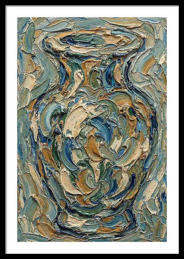 Decorative Vase In Textured Swirls