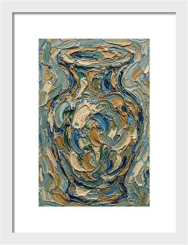 Decorative Vase In Textured Swirls