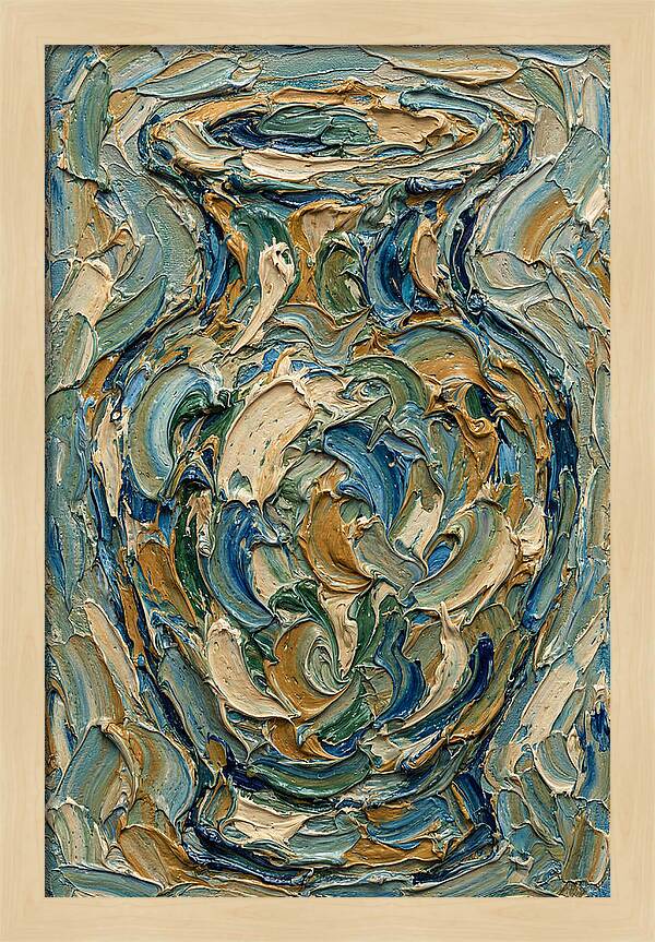 Decorative Vase In Textured Swirls