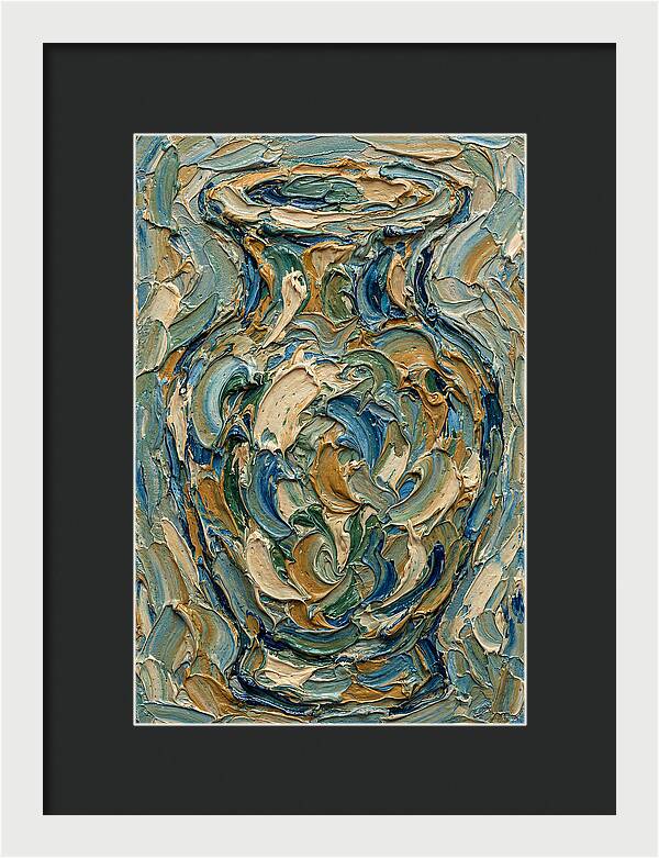 Decorative Vase In Textured Swirls