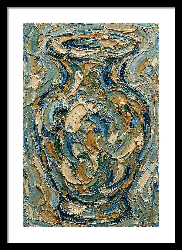 Decorative Vase In Textured Swirls