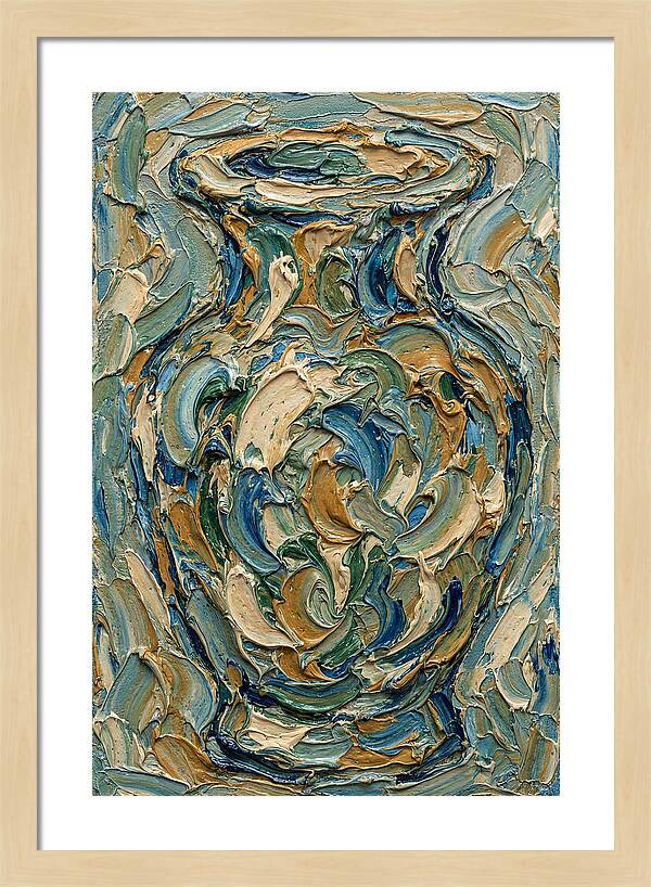 Decorative Vase In Textured Swirls