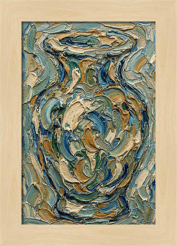 Decorative Vase In Textured Swirls