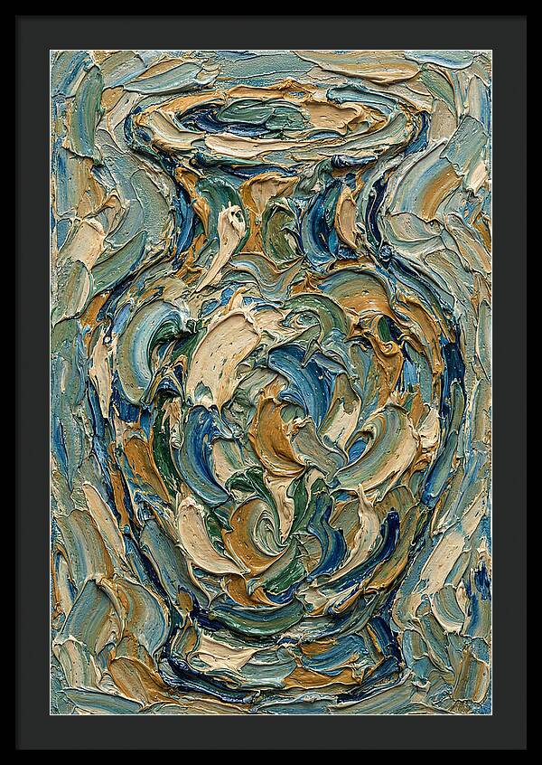 Decorative Vase In Textured Swirls