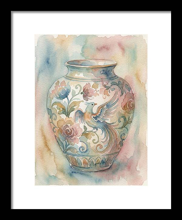 Decorative Vase With Bird