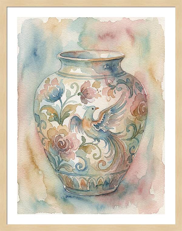 Decorative Vase With Bird