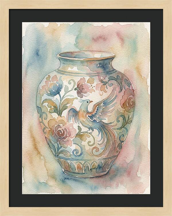 Decorative Vase With Bird