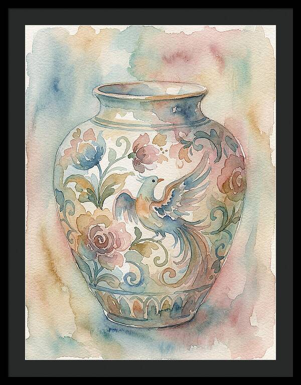 Decorative Vase With Bird