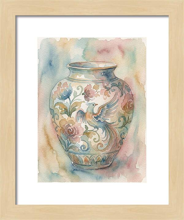 Decorative Vase With Bird