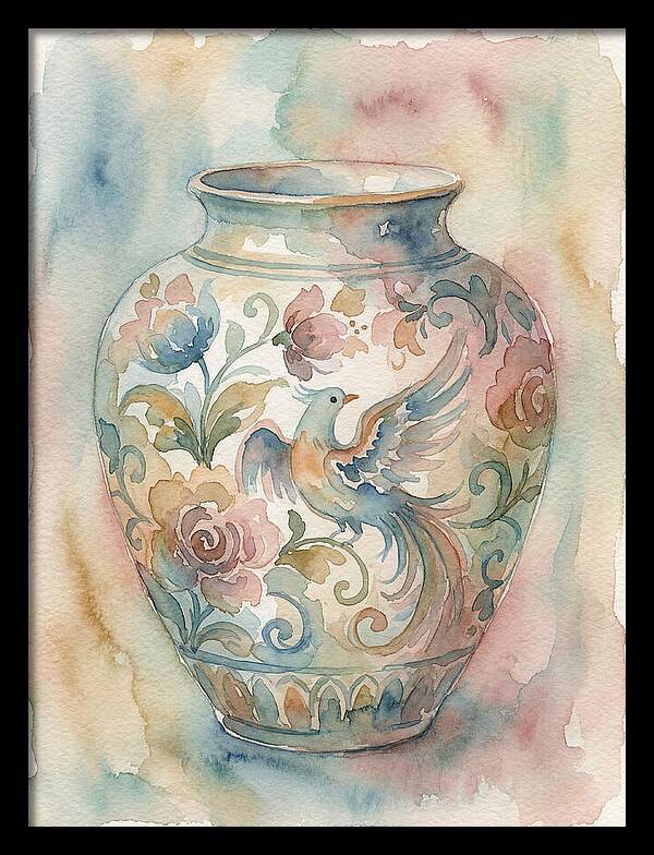 Decorative Vase With Bird