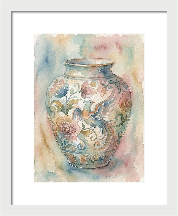 Decorative Vase With Bird