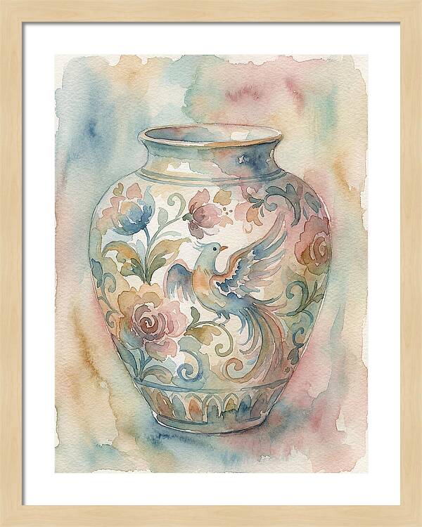 Decorative Vase With Bird