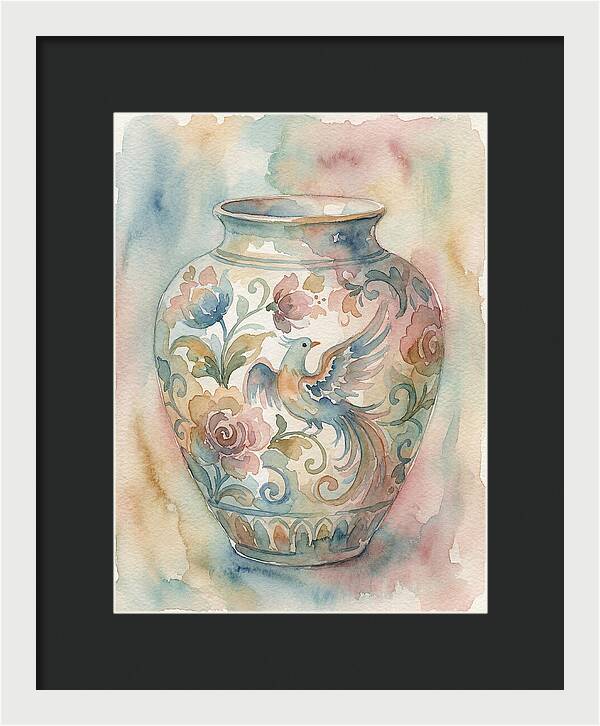 Decorative Vase With Bird