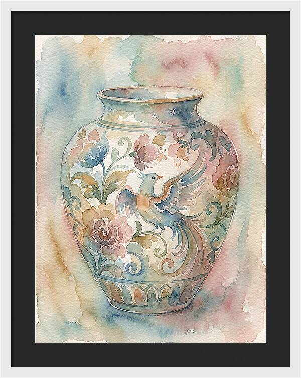 Decorative Vase With Bird