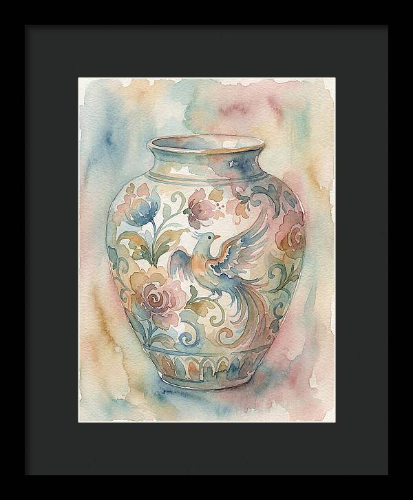 Decorative Vase With Bird