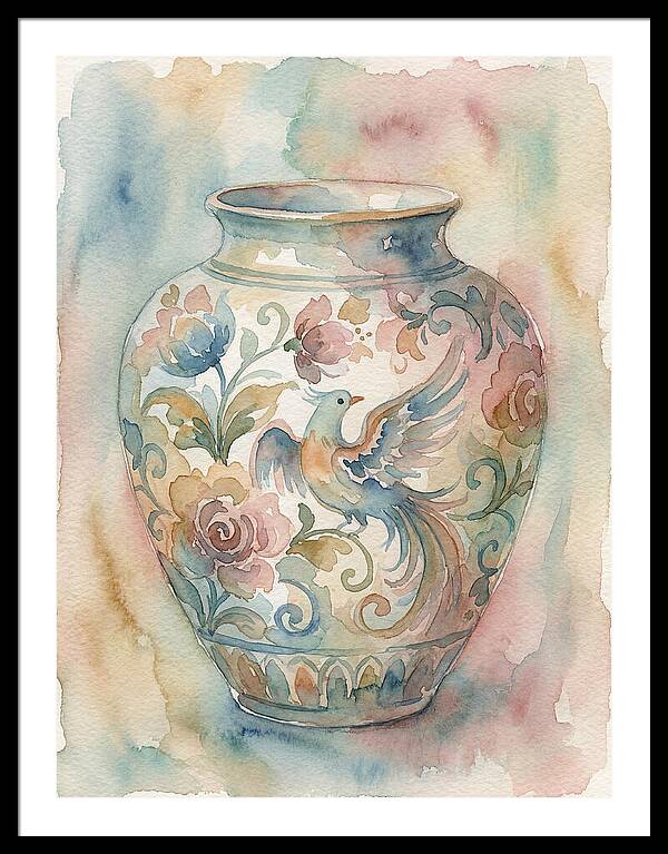 Decorative Vase With Bird