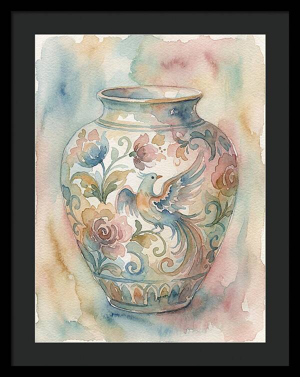 Decorative Vase With Bird