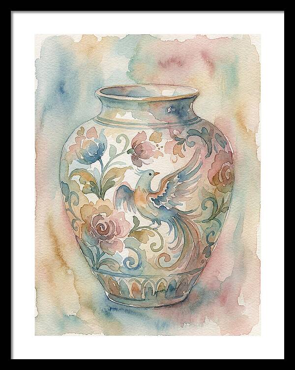 Decorative Vase With Bird