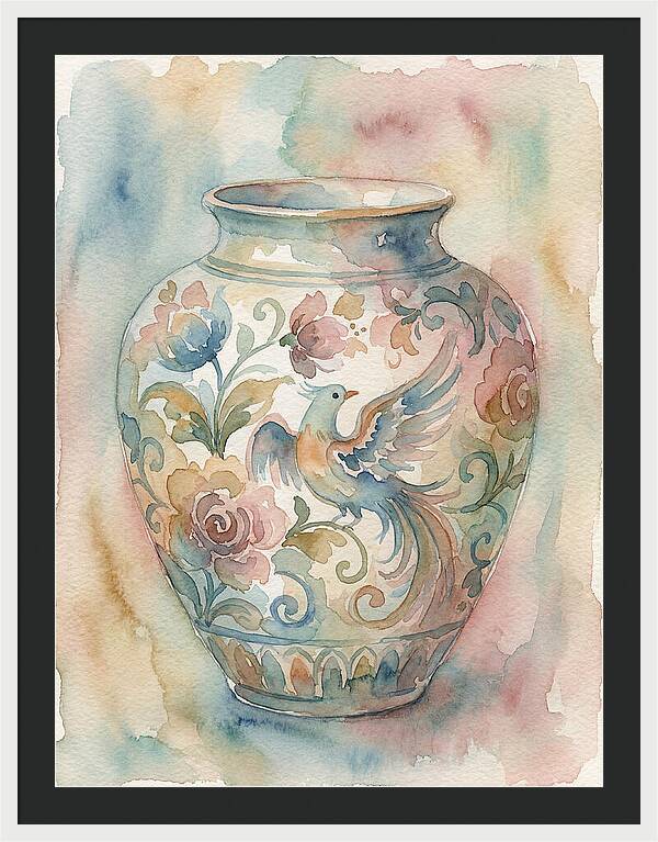 Decorative Vase With Bird