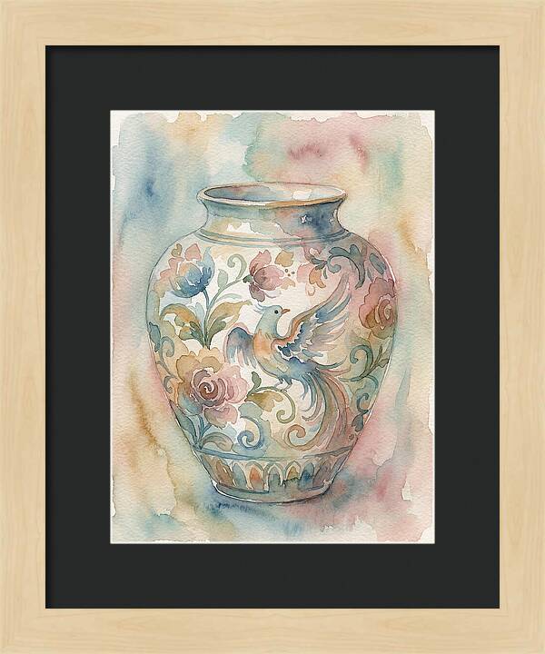 Decorative Vase With Bird